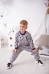 Дитячий спортивний костюм для хлопчика з футера ТМ Маленькі люди теплі штани і кофта на флісі